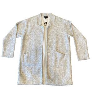 NWT Express Women's Open Front Sweater Coat Light Grey Size L